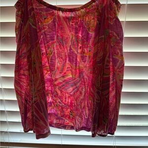 Lilly Pulitzer Pink and White Swirl Top